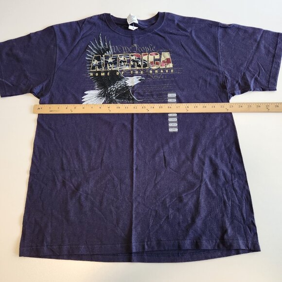 America Home Of The Brave T-Shirt We The People USA Flag Eagle Patriotic XL NEW - Picture 7 of 7